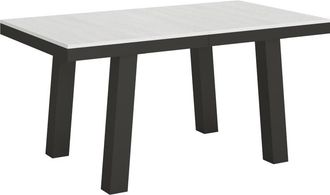 Itamoby Mesa extensible 90x160/264 cm efecto madera fresno blanco, hierro