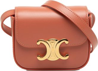 Celine Pre-owned Celine Mini Shiny Calfskin Triomphe Crossbody Ladies TI5DC8V5MPIYC9P1