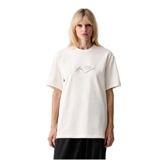 Yohji Yamamoto T-shirt Logo LS - - Tops - Donna - Beige - S