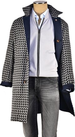 Kiton Kired By Kiton Peak Cotton Reversible Overcoat