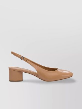 Aeyde slingback almond toe block heel pumps