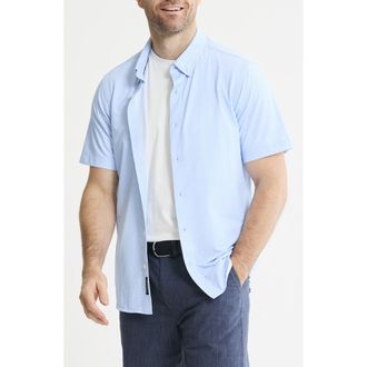 J.A.C.H.S. Performance Tech Button-Up Shirt in Light Blue at Nordstrom Rack, Size Xx-Large