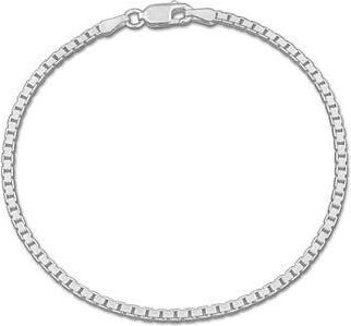 Delmar Round Box Link Chain Bracelet, 1.90mm in Silver at Nordstrom Rack