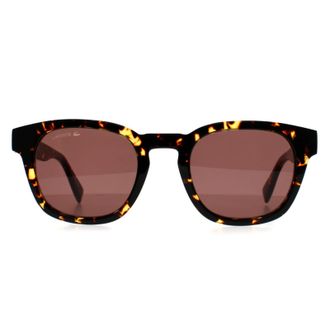 Lacoste Oval Womens Dark Havana Brown L6015S - One Size
