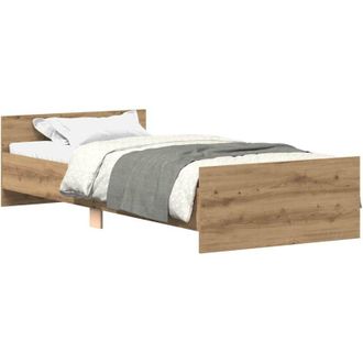 vidaXL Vidaxl - Bed Frame without Mattress Artisan Oak 90x190 cm Single Engineered Wood