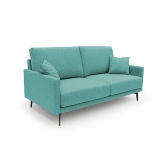 Divani.Store Saturno Sof&aacute; Moderno En Tela Suave E Impermeable 160 Cm Verde Aguamarina