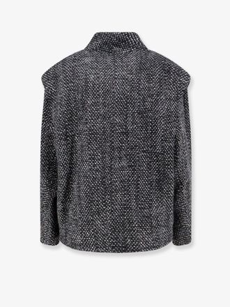 Isabel Marant Womens Coat Drogo M&eacute;lange Black Acrylic