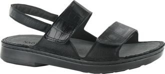 Naot Womens Burgos Sandal In Soft Black Croc Combo