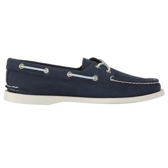 Sperry Top-Sider Authentic Original 2-Eye Full Grain Leather Womens Boat Shoes - Navy - Size:UK 3.5