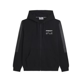 Freddy Felpa con cappuccio full-zip e bande tono su tono