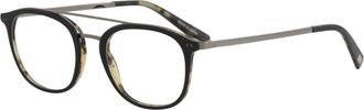 John Varvatos Mens V378 Round Eyeglasses In Black Tortoise