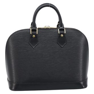 Louis Vuitton Alma Epi Leather Black Leather Handbag (Pre-Owned)
