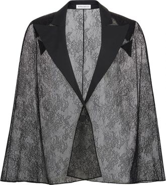 Nina Ricci Kanten Blazer-Ge&iuml;nspireerd - Dames - Blazers - Zwart - XS - Jassen
