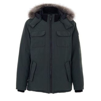 Moose Knuckles Green Nylon Mens Parka