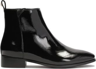 Kazar Zwarte laarzen met minimalistisch bovendeel - Dames - Enkellaarsjes - Zwart - 37 EU - Leer - Schoenen