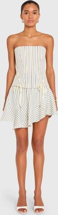 Amanda Uprichard Hathaway Skort In Oxford Blue Stripe