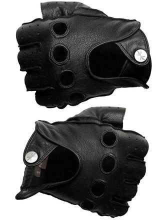 Pearlwood Jenson Mens Leather Gloves for Drivers I Made of Goatskin Leather - Black - X-Large
