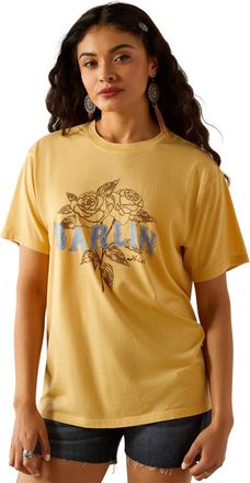 Ariat Womens Darlin Rose T-Shirt in Rattan, Size X-Small, by Ariat