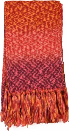 KANGRA Gradient Patterned Kangra Scarf With Fringed Edges