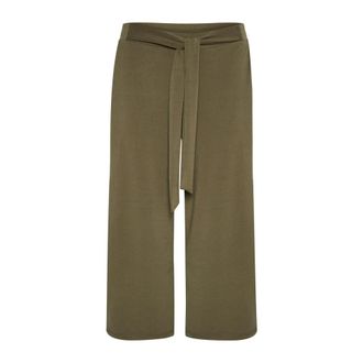 Kaffe Geknipte Grape Leaf Broek met Riem - Dames - Vrijetijds broeken - Groen - 2XL - Broeken
