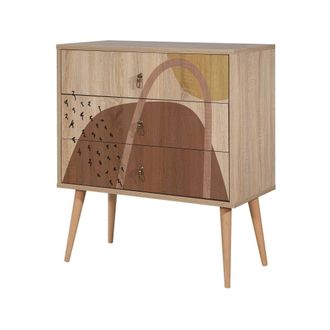 Dmora Cajonera Nebula, C&oacute;moda Multiusos, C&oacute;moda De Dormitorio, Gabinete Con Cajones, 80x40h89 Cm, Multicolor, Con Embalaje Reforzado - Dmora