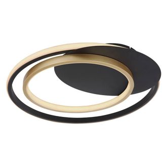 Netlighting Rodan Semi Ceiling Light Black 2x LED Dimmable 3000-6000K Remote