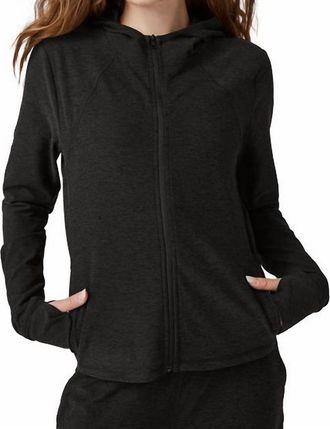 Beyond Yoga Spacedye High Energy Hoodie In Darkest Night