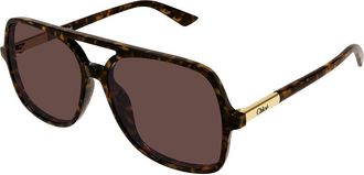 Chlo&eacute; CH0364S 002 Womens Sunglasses Tortoiseshell Size 57