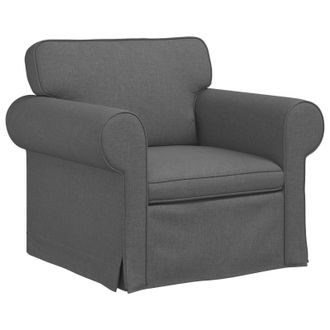 vidaXL Divano Grigio Scuro 95 X 82 X 80 Cm Tessuto Vidaxl