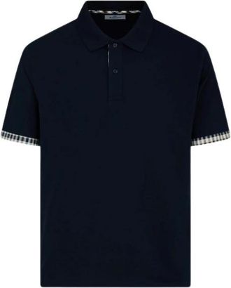 Aquascutum Polo met korte mouwen - Heren - Polos - Blauw - M - Katoen - Tops