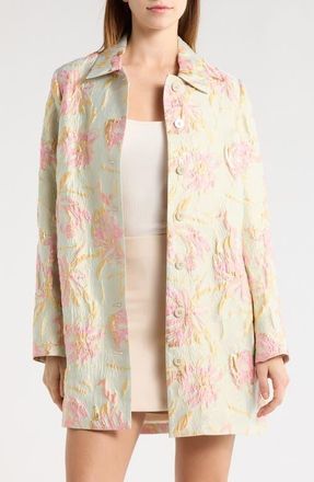 Staud Halton Floral Jacquard Jacket in Botanica A at Nordstrom, Size Medium