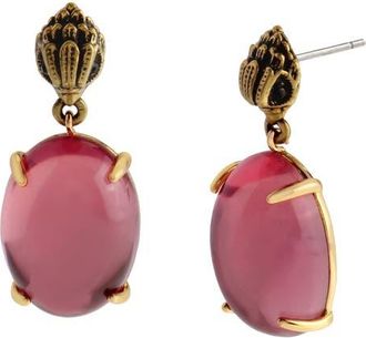 Kurt Geiger Eagle Crystal Cabachon Drop Earrings in Pink at Nordstrom