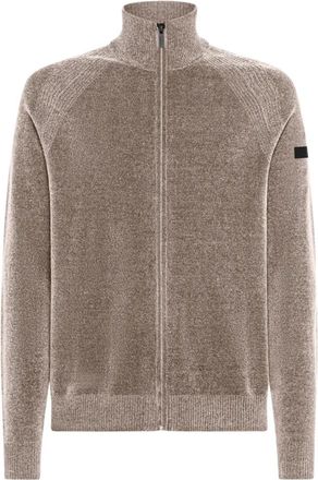 Roberto Ricci Design Maglia Full Zip - Heren - Vesten - Bruin - S - Polyester - Truien & Vesten