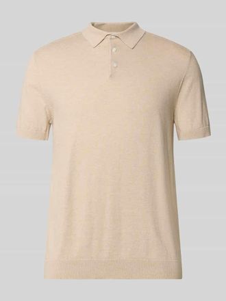 Selected Regular Fit Poloshirt aus reiner Baumwolle Modell BERG in Ecru, Gr&ouml;&szlig;e XXL