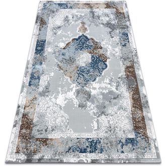 RugsX Rugsx - Alfombra Acr&iacute;lica Vals 09987a C69 74 Ornamento Roset&oacute;n Gris / Marfil Grey 80x100 Cm
