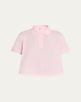 Tシャツ・カットソー Loewe Curled hips polo shirt Long sleeve polo shirt in cotton Green - LOEWE