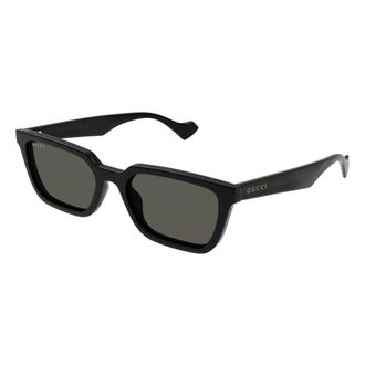 Gucci Gg 1539S Zonnebrillen - Heren - Zonnebrillen - Zwart - 55 MM - Nylon - Accessoires