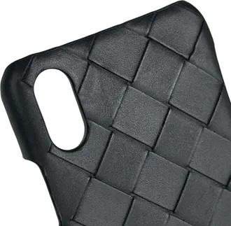 Bottega Veneta Intrecciato Quilted Leather iPhone Case - Black