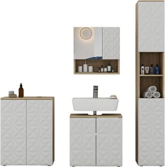 Vicco Conjunto De Muebles De Ba&ntilde;o Edge, Blanco, 4 Piezas