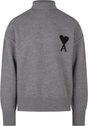 Ami Grey Turtle Neck Sweater