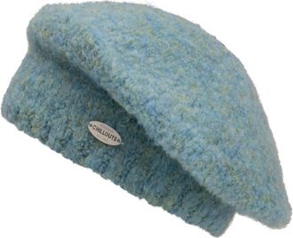Chillouts Baskenm&uuml;tze CHILLOUTS Odett Hat, Damen, blau (washed blau), Strick, Materialmix, meliert, unifarben, M&uuml;tzen Baskenm&uuml;tze, mit lockerer Passform