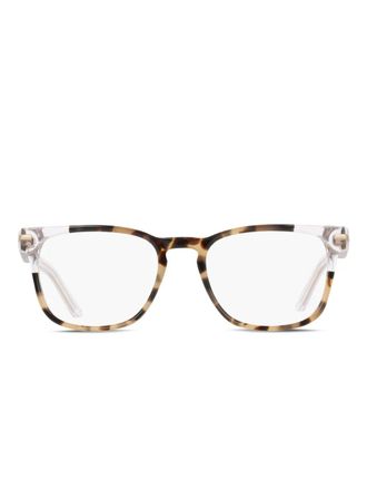 Nike 7180 tortoiseshell rectangle glasses - Brown