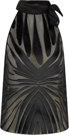 Roberto Cavalli Tops, Dames, Zwart, XS, Rayon, Top Met Ray Devor&eacute; Print