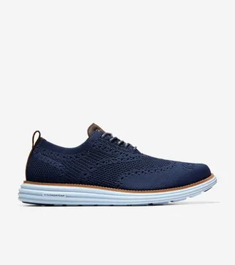 Cole Haan Mens &Oslash;riginal Grand Remastered Stitchlite Oxford Shoes - Blue Size 10.5