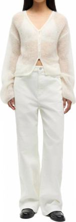 Sams&oslash;e & Sams&oslash;e Sashelly Low Waist Straight Trouser In Clear Cream