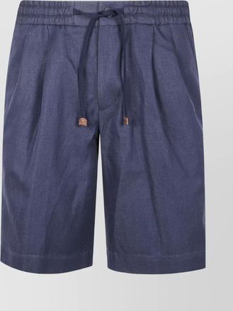 Incotex regular fit pleated front shorts