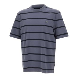 HUGO BOSS Hugo, T-Shirts, male, Gray, Size: 3XL Mercerized-cotton T-shirt with Double B monogram