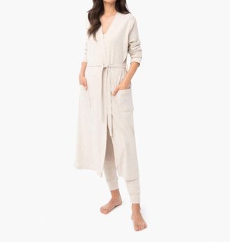 Under The Canopy Organic Cotton Robe In Oatmeal