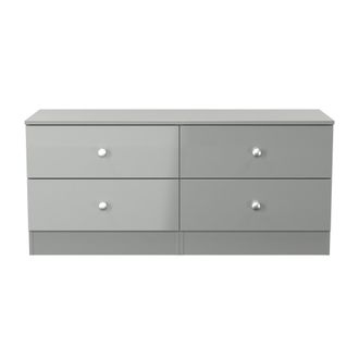 Lewis's Yarmouth 4 Drawer Bed Box in Uniform Grey & Dusk Grey - Ready Assembled - Lewiss Home | TJ Hughes