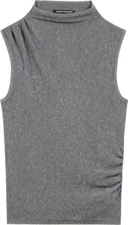 Luisa Cerano Top de cuello alto brillante - Tops - Mujer - Gris - XL